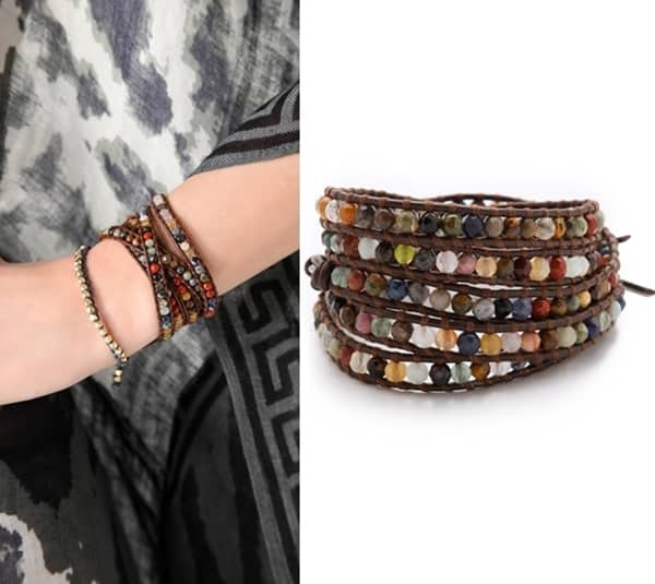 Chan Luu Semi Precious Stone Wrap Bracelet3