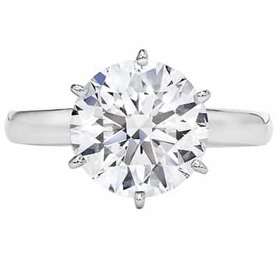 Costco 4.25 ct. Round Diamond Solitaire Platinum Ring