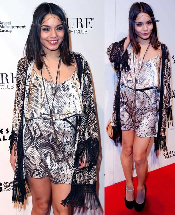 Vanessa Hudgens steps out at Pure nightclub inside Caesars Palace Resort and Casino after celebrating the release of her latest movie 'Sucker Punch' in Las Vegas, Nevada on March 26, 2011