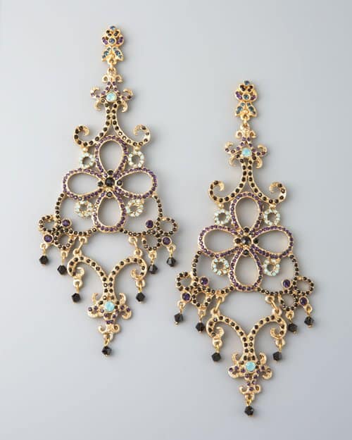 Aldazabal Floral Multi-Stone Earrings