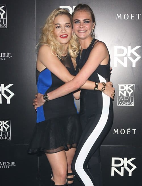 Cara Delevingne with BFF Rita Ora