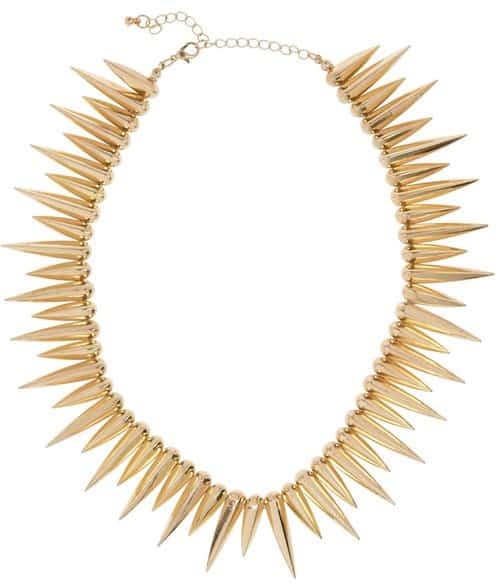Noir Gold-plated Spike Necklace