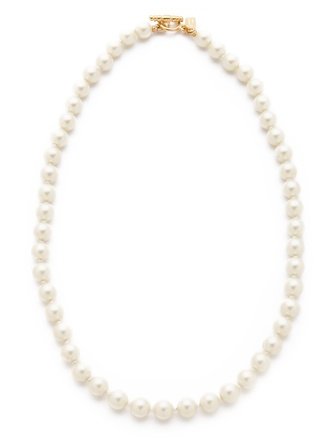 Kenneth Jay Lane Glass Pearl Necklace