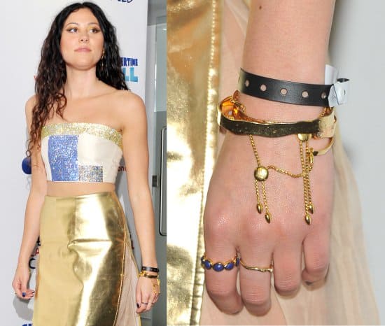 Eliza Doolittle wearing an eclectic set of bracelets at the Capital FM's Summertime Ball 2013 in London on June 9, 2013