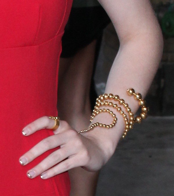 Dakota Fanning's designer bracelets by Colombian jeweler Paula Mendoza