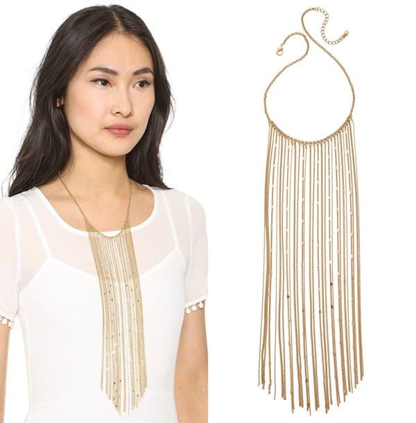 Jules Smith Long Chain & Fringe Necklace