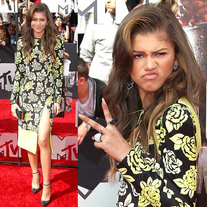 Zendaya at the 23rd Annual MTV Movie Awards at the Nokia Theatre L.A. Live in Los Angeles, California, on April 13, 2014