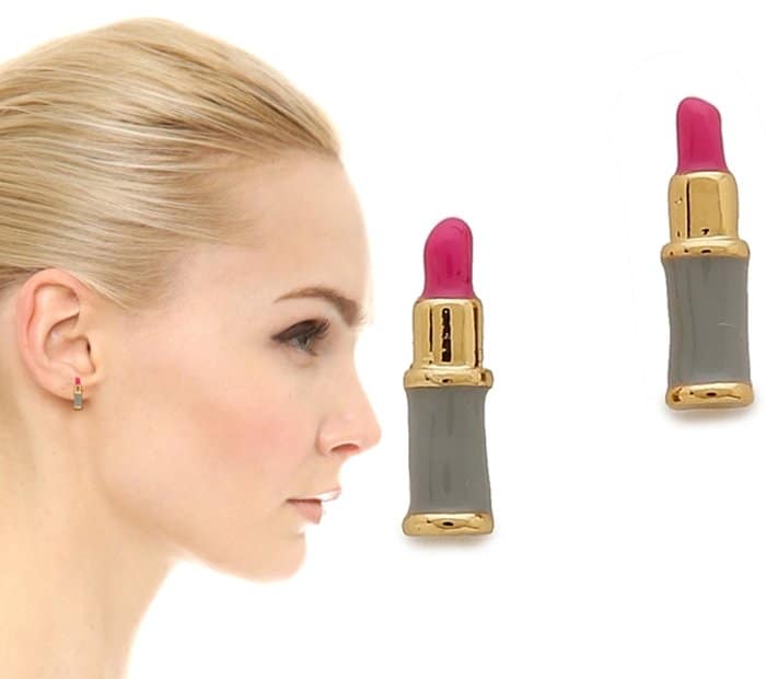 Kate Spade New York Kiss & Make Up Lipstick Stud Earrings3