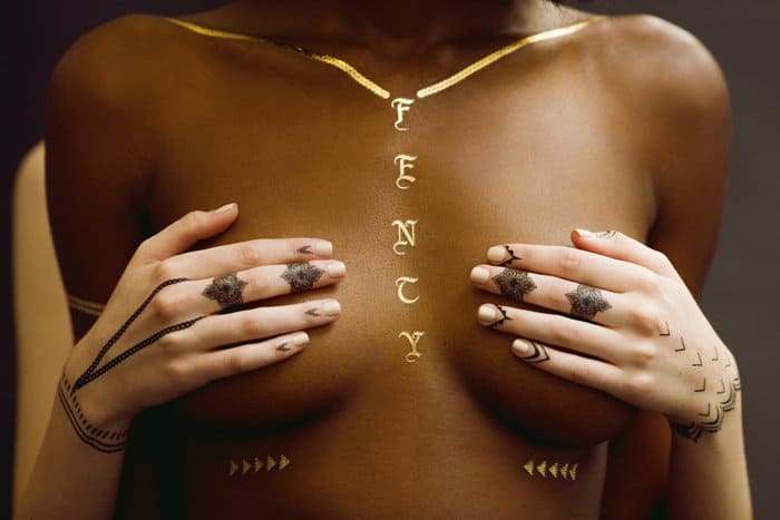 Rihanna x Jacquie Aiche Black and Gold Temporary Tattoos