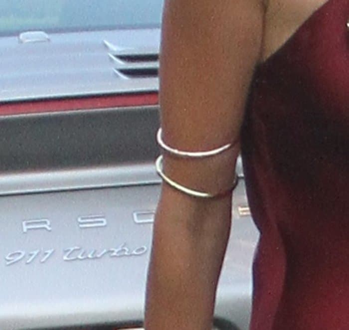 Nicole Richie wearing the House of Harlow 1960 Arid bangle bracelet