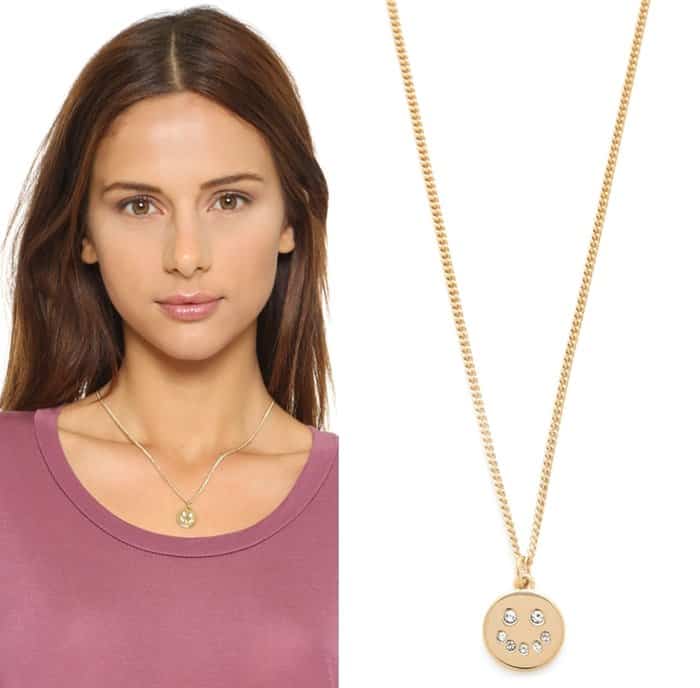 Marc by Marc Jacobs Smiley Logo Pendant Necklace