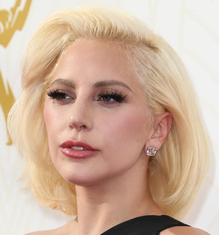 Lady Gaga shows off her Lorraine Schwartz diamond studs