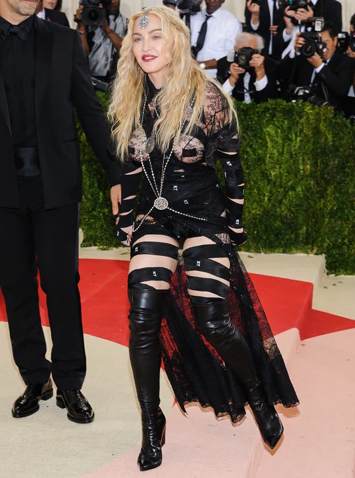 Madonna in a revealing Givenchy outfit at the 2016 Metropolitan Museum of Art Costume Institute Gala – Manus x Machina: Fashion in the Age of Technology