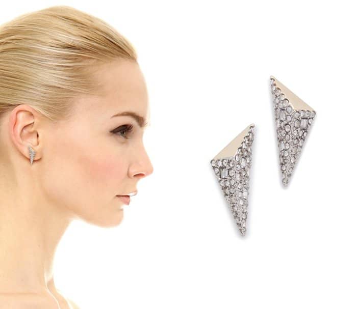 Alexis Bittar two tone pyramid earrings